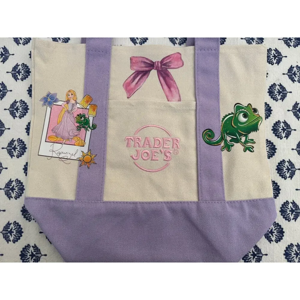 Disney Rapunzel and Pascal Photo Custom Made Trader Joes Mini Tote One of a Kind - Picture 6 of 11